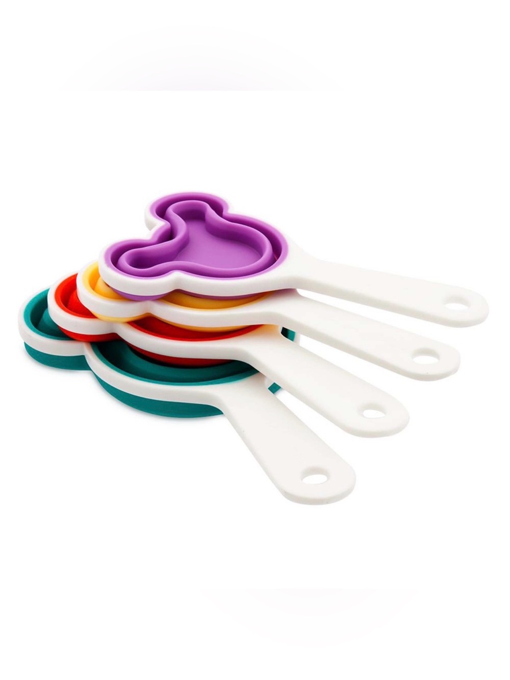 New Disney Measuring Cups - Mickey Mousewares Collapsible Silicone Mickey Icons